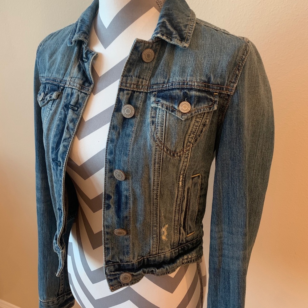 American Eagle Distressed Jean Jacket